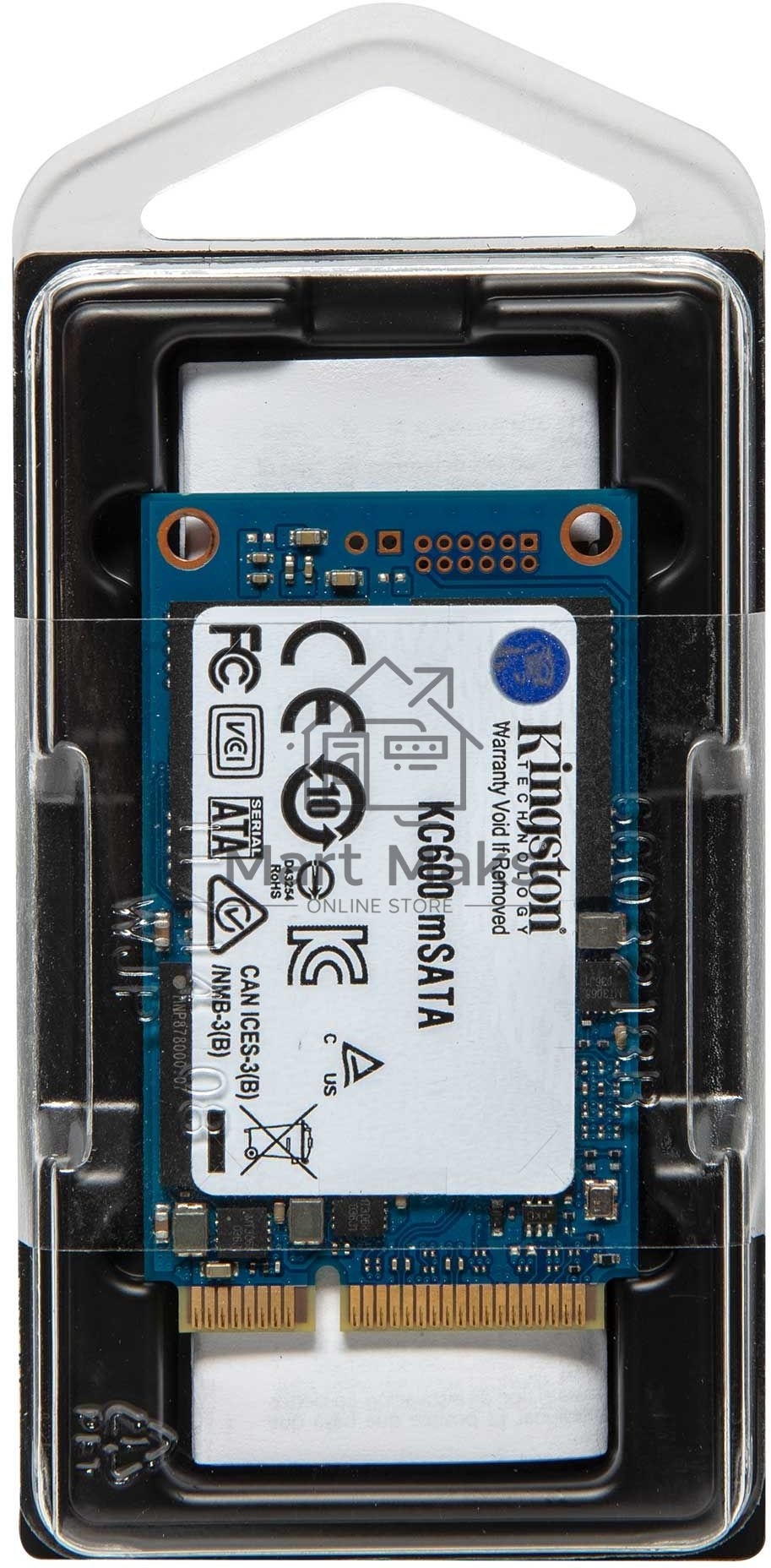 Накопитель SSD Kingston KC600, 512GB, mSATA, R/W 550/520