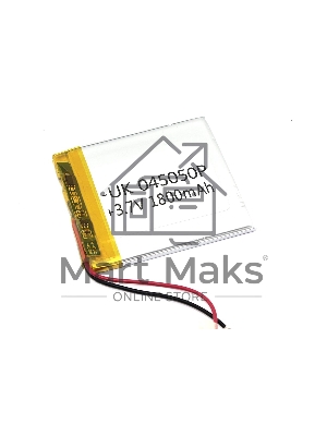 Аккумулятор Li-Pol (батарея) 4*50*50мм 2pin 3.7V/1800mAh