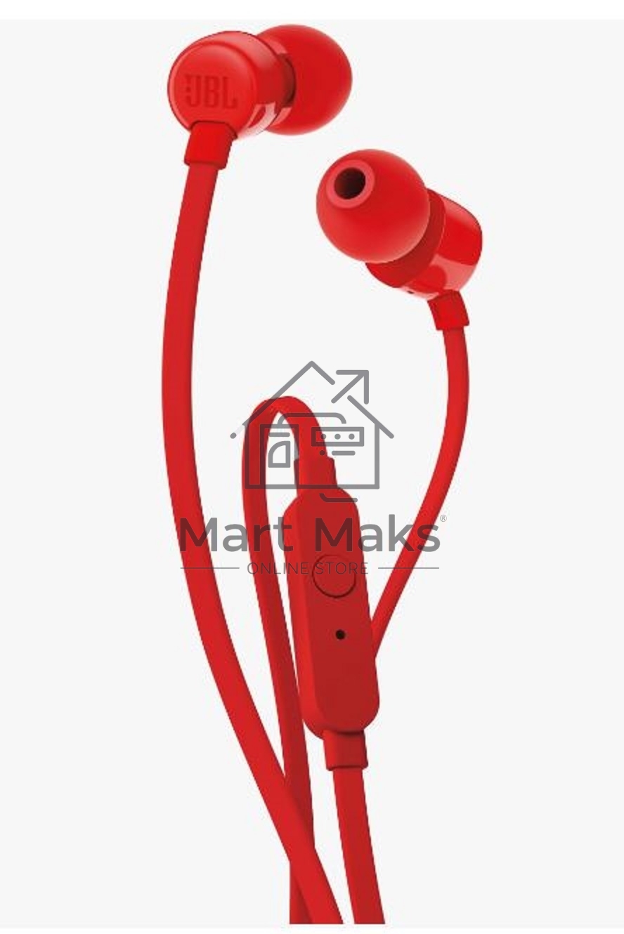 Наушники-гарнитура JBL T110 красный