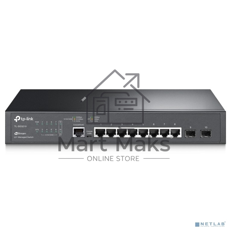 Коммутатор TP-Link SMB TL-SG3210 JetStream 8-Port Gigabit L2 Lite Managed Switch with 2 SFP Slots