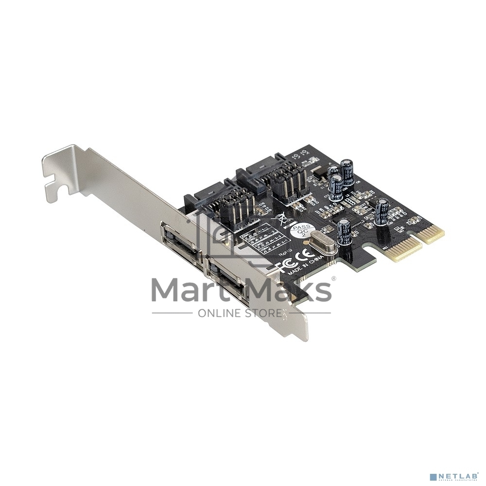 Контроллер ExeGate EXE-501 PCI-E 2.0, SATA3 6Gb/s, 2 int+2 ext (OEM)