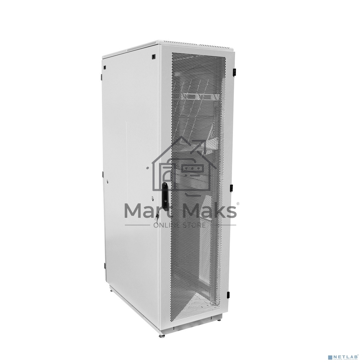 Шкаф коммутационный ЦМО ШТК-М-42.6.8-4ААА 42U 600x820мм пер.дв.перфор. задн.дв.стал.лист 2 бок.пан. направл.под закл.гайки 550кг серый