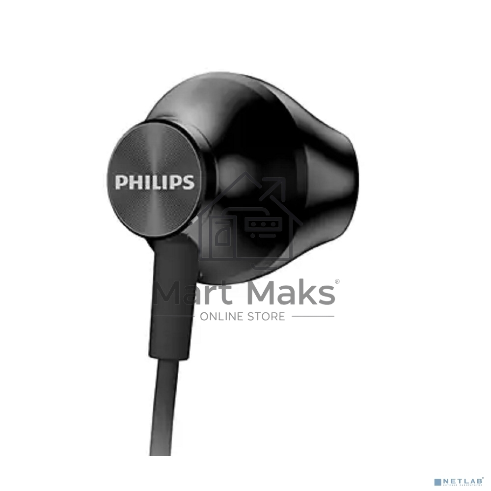 Наушники вкладыши Philips TAUE100BK/00 1.2м черный проводные в ушной раковине