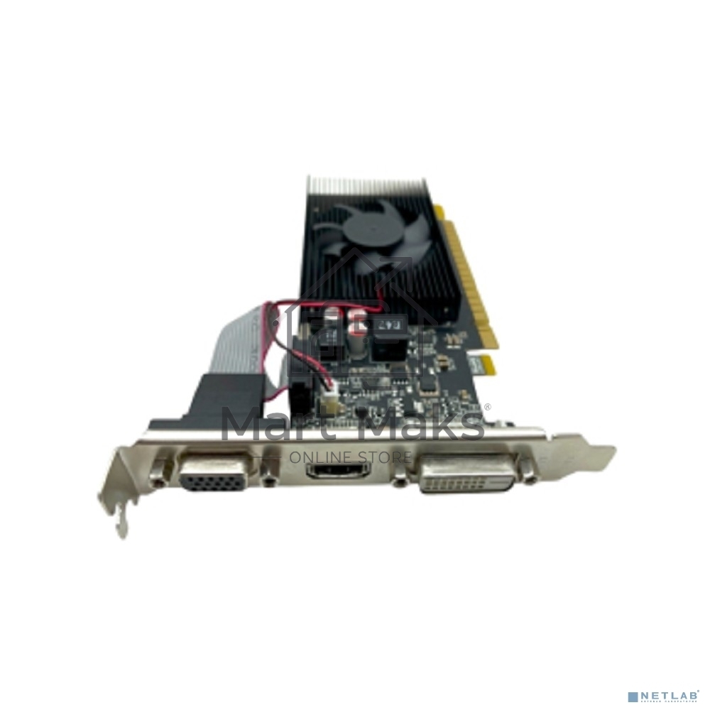 Видеокарта CBR GT710 2Gb DDR3, 64bit, 954Mhz, 1xHDMI + 1xDVI + 1xVGA, 29W, Ret VGA-STX710-2G-RTL