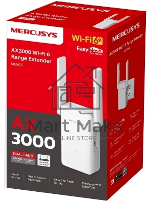 Усилитель Wi-Fi сигнала Mercusys ME80X AX3000