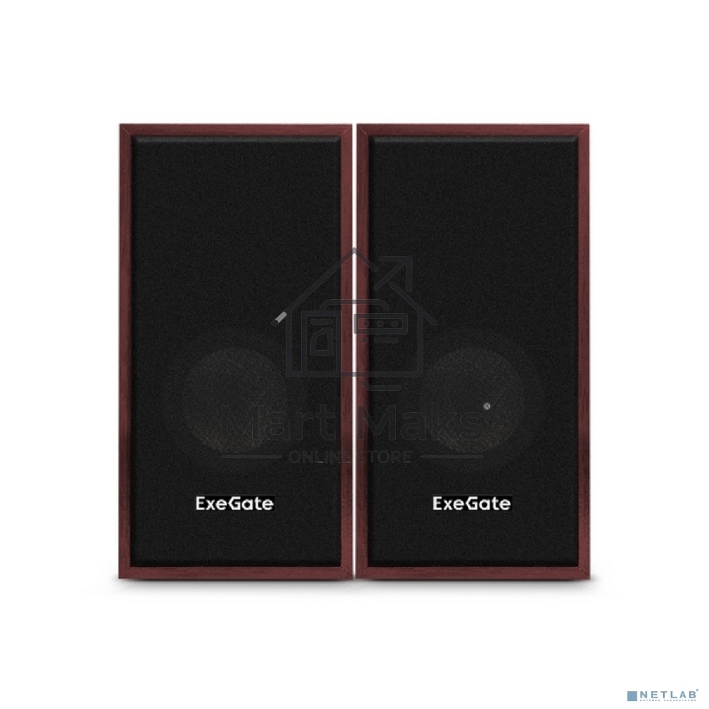 Акустическая система 2.0 ExeGate EX287059RUS Tango 314 (питание USB, 2х3Вт (12 Вт RMS), 80-20000Гц, темное дерево)