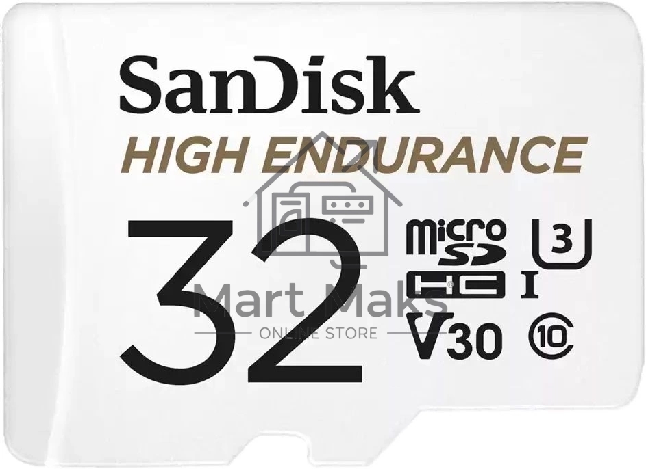 Флеш карта microSD 32GB SanDisk microSDHC Class 10 UHS-I U3 V30 High Endurance Video Monitoring Card