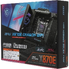 Материнская плата MSI MPG X870E CARBON WIFI, AM5, AMD X870E, 4xDDR5, 4xSATA, 4xM.2, 1xPCIe 5.0 x16, HDMI, USB Type-C, 2x5Gb LAN, 2x3.5 мм, 7.1, ATX
