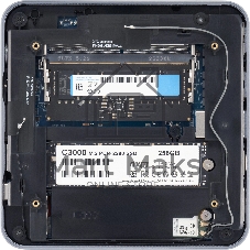 Неттоп IRU Tactio 515 i5 12450H (2) 16Gb SSD512Gb Iris Xe Windows 11 Pro 64 2xGbitEth WiFi BT 100W серый (RUS) (2195518)