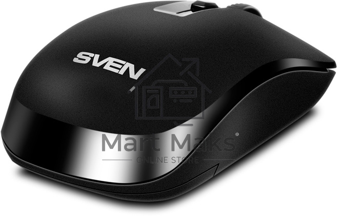 Мышь беспроводная SVEN RX-260W черный, 1600 dpi, радиоканал, USB, кнопки - 4