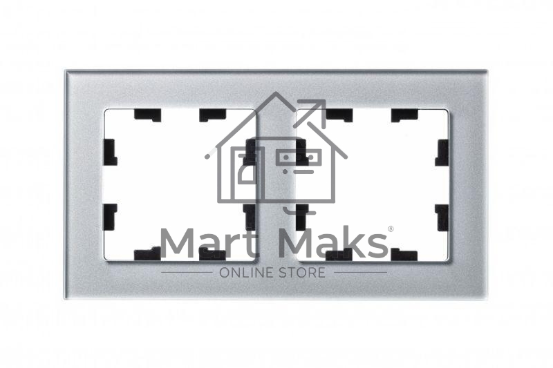 Рамка 2-м AtlasDesign Nature стекло алюм. SchE ATN320302