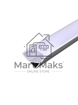 Комплект углового алюминиевого профиля с рассеивателем, 16х16мм, 1м Rexant