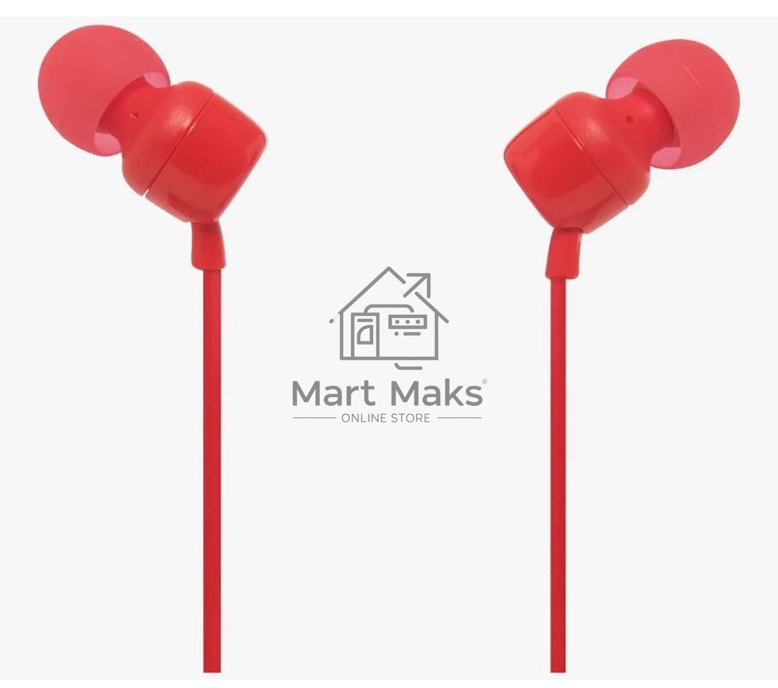 Наушники-гарнитура JBL T110 красный