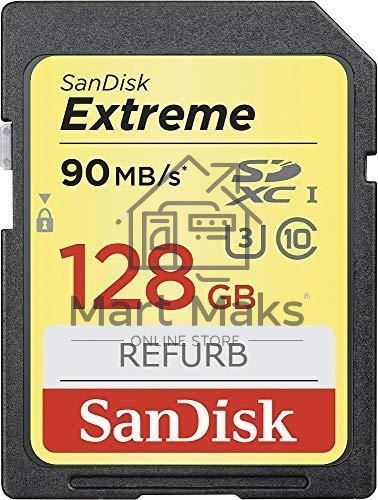 Флеш карта SD 128Gb SanDisk SDXC Class 10 V30 UHS-I U3 Extreme 180MB/s