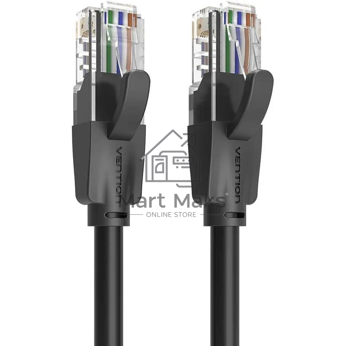 Патч-корд Vention прямой UTP cat.6, RJ45 - 8м. черный