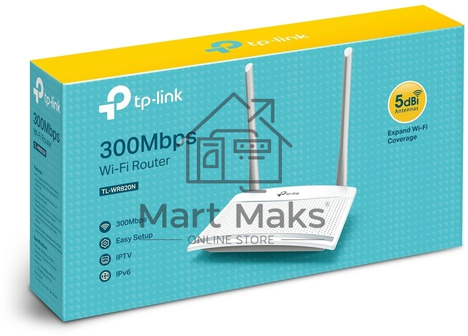 Роутер беспроводной TP-Link TL-WR820N N300 10/100BASE-TX белый