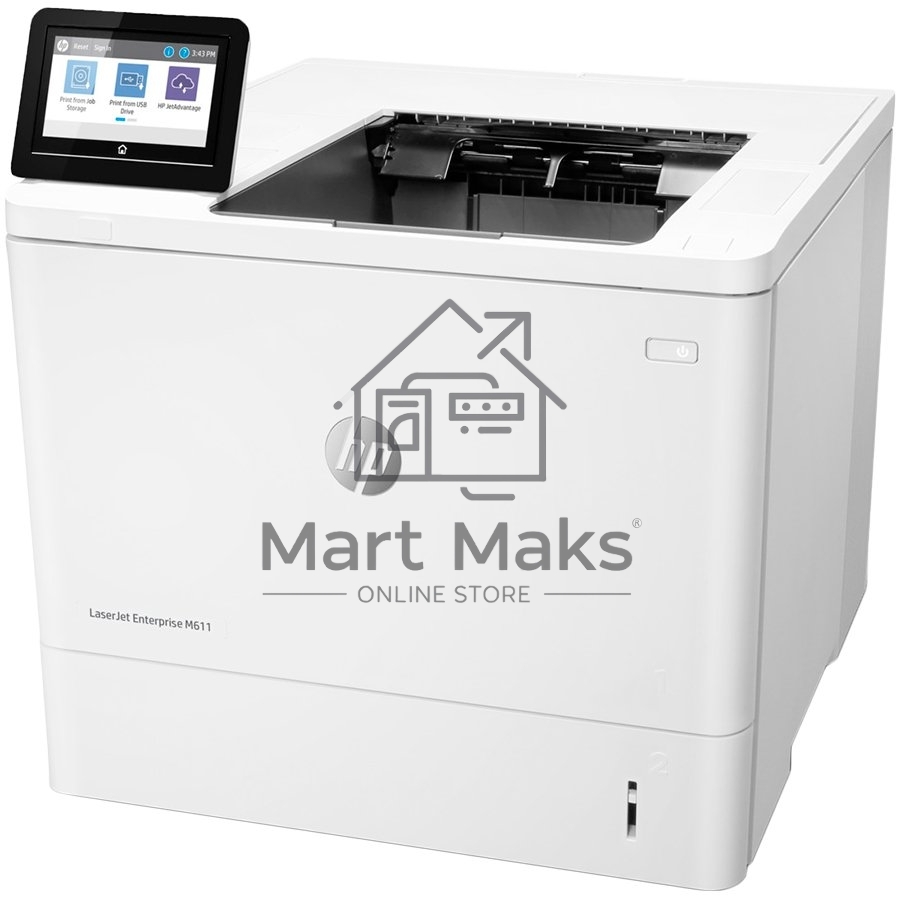 Принтер лазерный HP LaserJet Enterprise M611dn (7PS84A), A4, ч/б, печ. до 61 стр/мин., 1200 x 1200 dpi, USB, RJ-45