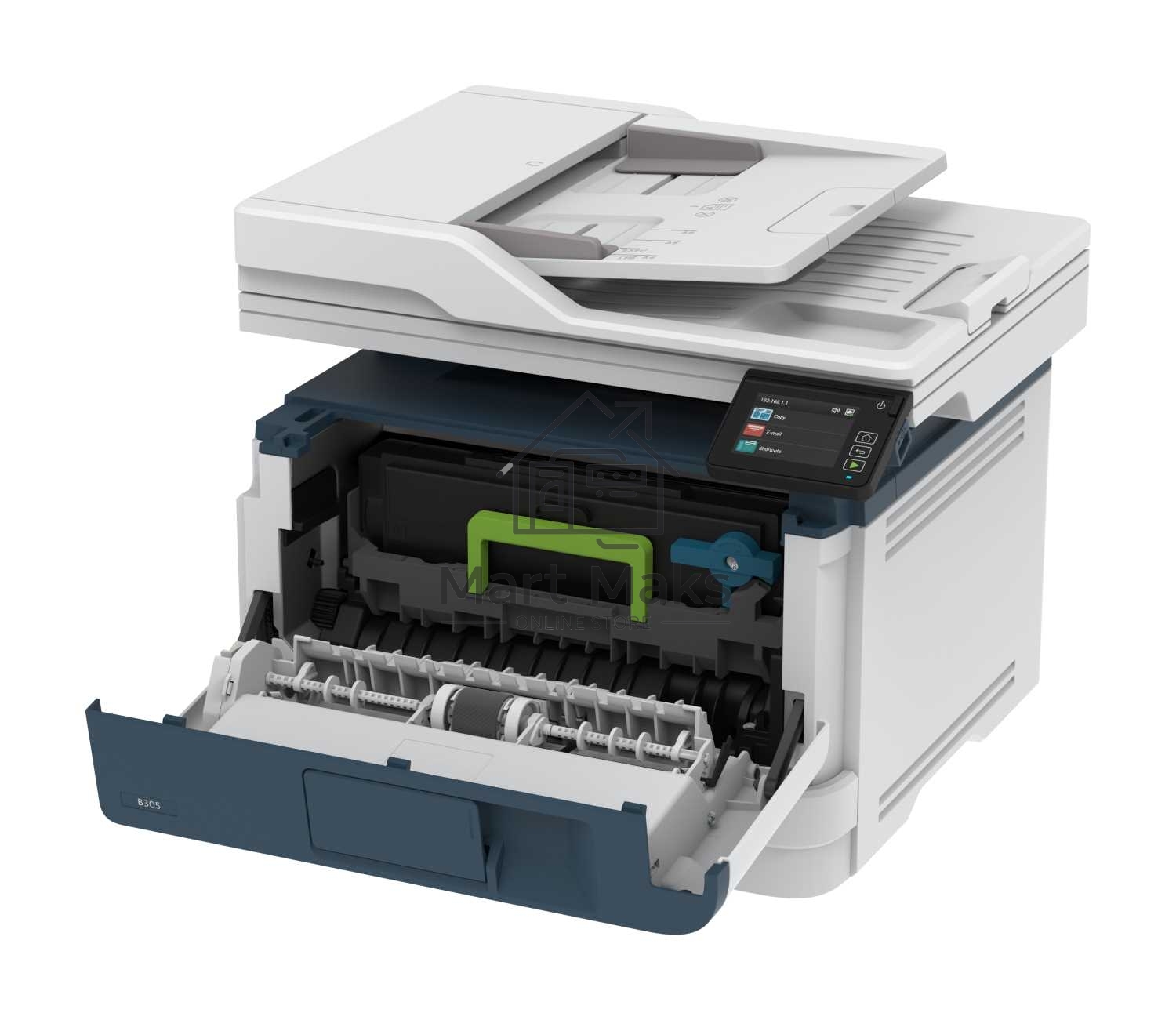 МФУ лазерный Xerox B305 (B305V_DNI), A4, ч/б, печ. до 38 стр/мин., скан. до 46 стр/мин. (ч/б) 20 стр/мин. (цвет), 600x600dpi, USB, RJ-45, Wi-Fi