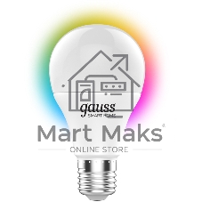Лампа Светодиодная Gauss Smart Home RGbW E27 A60 10 Вт 2700-6500K 1/10/100