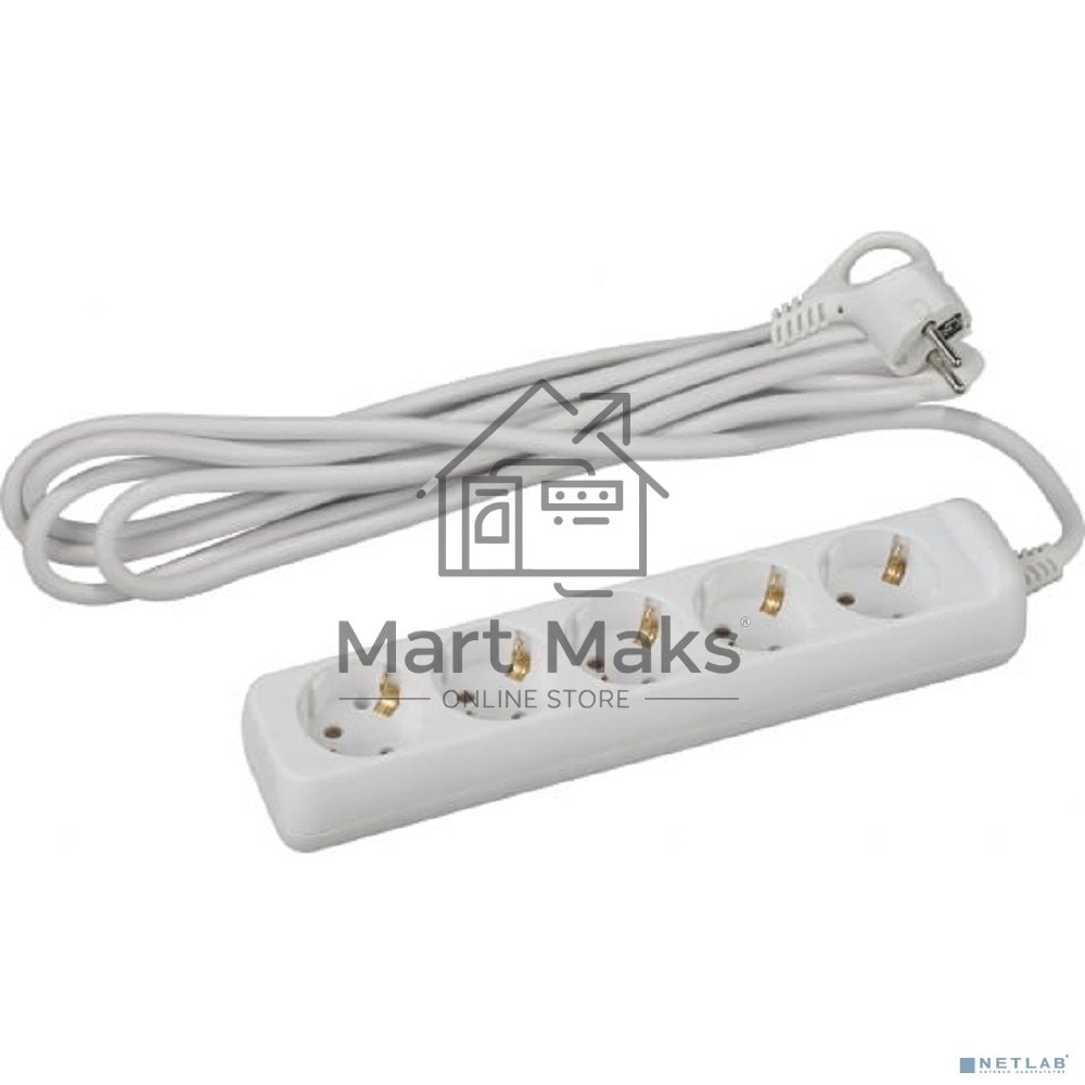 Удлинитель 5 гнезда 5м с/з U-5e-5m ПВС Б0028377 ЭРА