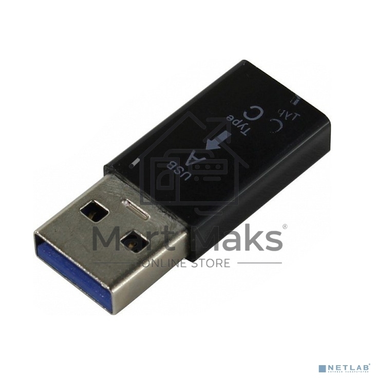 Сетевое зарядное устройство KS-is KS-379 USB Type C Female в USB 3.0 черный