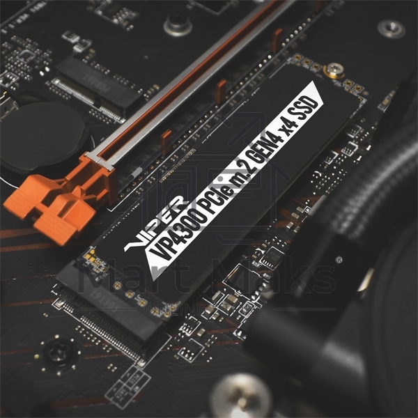 Накопитель SSD Patriot Viper VP4300, 1Tb, PCIe 4.0 x4, M.2 2280, NVMe, R/W 7400/5500, с радиатором