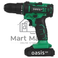 Дрель-шуруповерт Oasis AS-18V Eco (J) 201, 18 В, 1,5 Ач, 30 Нм, щеточный