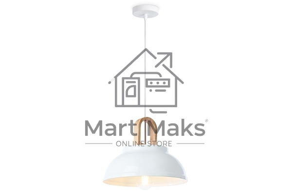 Светильник Ambrella light TR8190 WH/LW белый/светлое дерево E27 max 40W D290*900