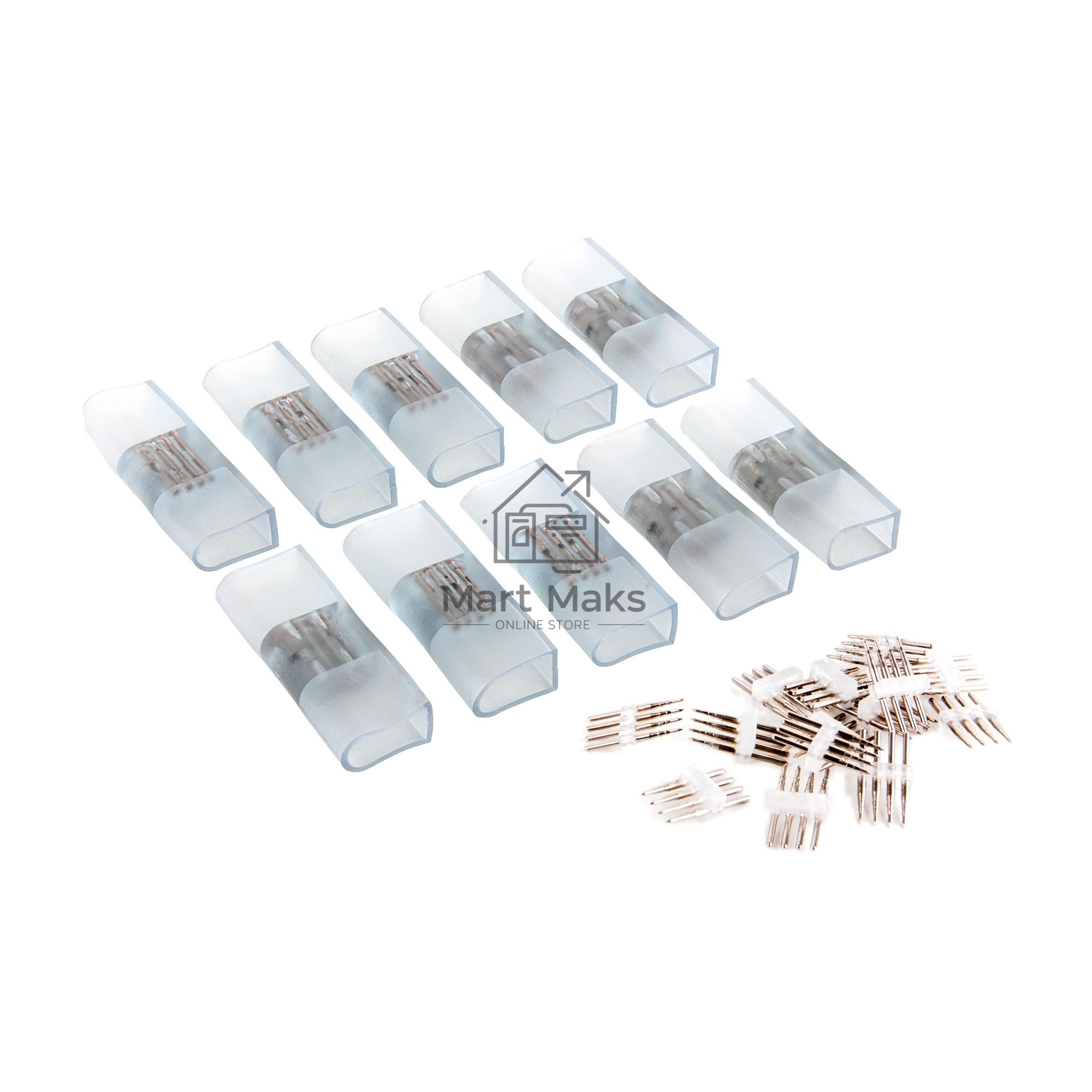 PSL-12 / Соединитель электрический Переходник для неона LS001 220V 5050 RGB односторонний (10pkt)