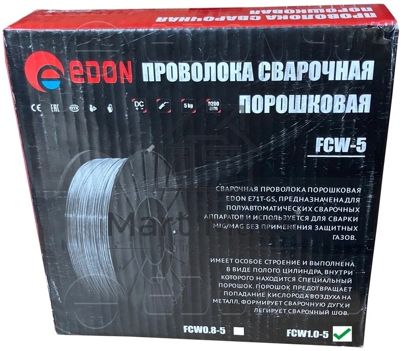 Проволока свар. Edon FCW1.0-5 D1мм 5000гр (14762)