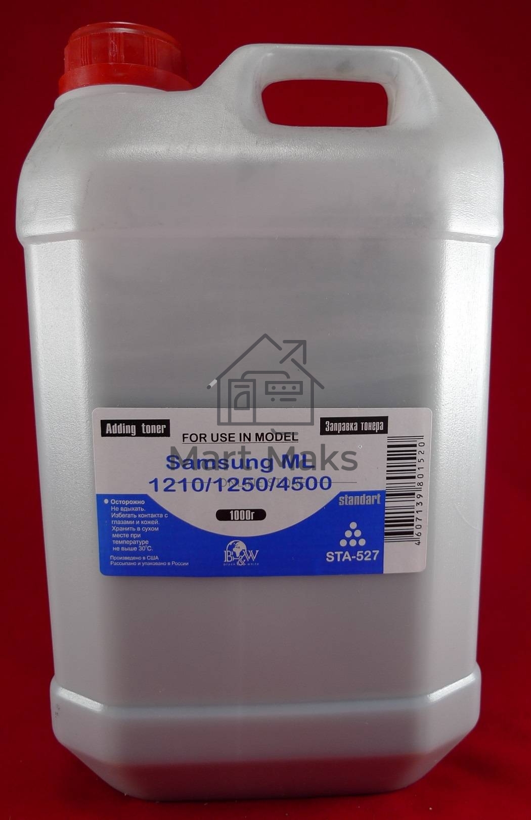 Тонер SAMSUNG ML-1210/1520/1610/40/60/1710/2010/216x/SCX-4x00/3x00 (к, 1кг) B&W Standart фас России