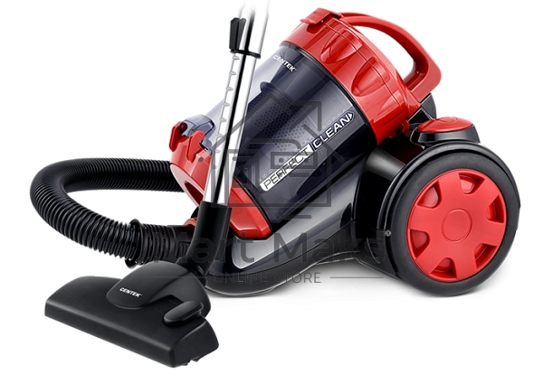 Пылесос Centek CT-2528 Red красный/черный, 350/2000 Вт, уборка сухая, пылесборник циклонный фильтр, 1.5 л