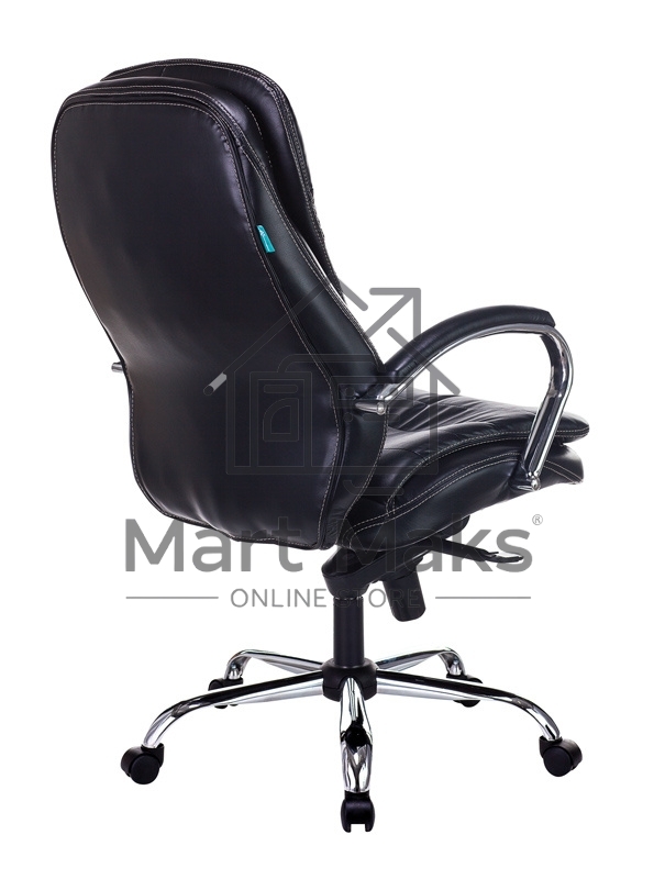 Кресло руководителя Бюрократ T-9950/BLACK-PU сиденье черный, искусственная кожа, крестовина хром