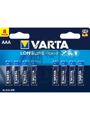 Батарейка Varta LONGLIFE POWER (HIGH ENERGY) LR03 AAA BL8 Alkaline 1.5V (4903) (8/160) (8 шт.)