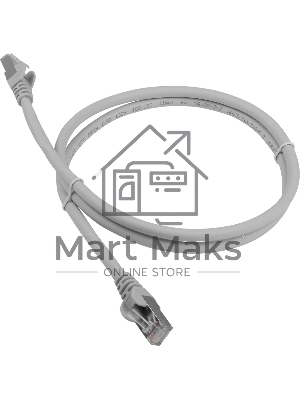 Патч-корд LANMASTER LSZH FTP кат.6A, 0.5 м, серый