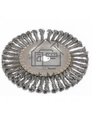 Щетка Matrix для УШМ 200 мм, посадка 22,2 мм, плоская, крученая металлическая проволока