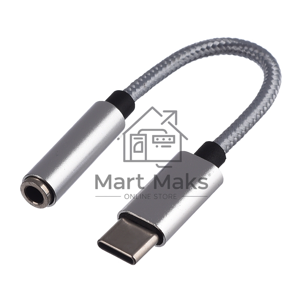 Адаптер GoPower Jack3.5MM(F)-TYPE-C(M) 00-00027481 0.1M белый