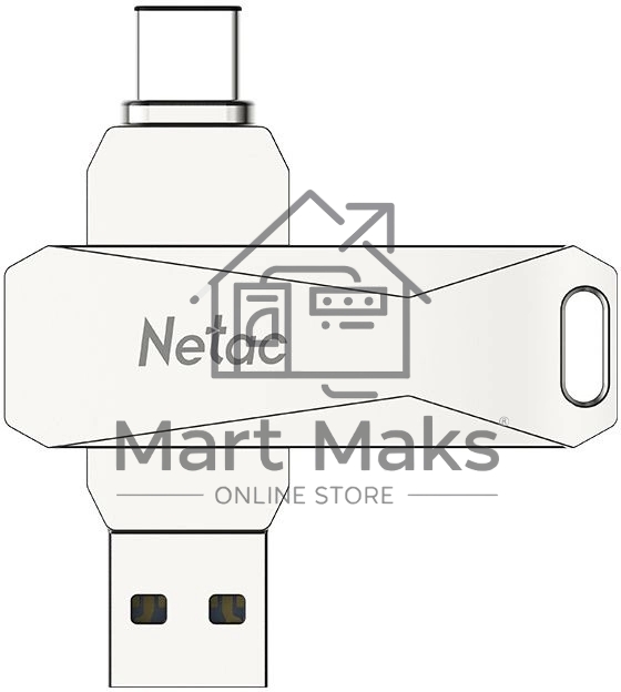 Флешка USB R/W R/W Drive Netac U782C dual USB3.0+TypeC 64GB, retail version