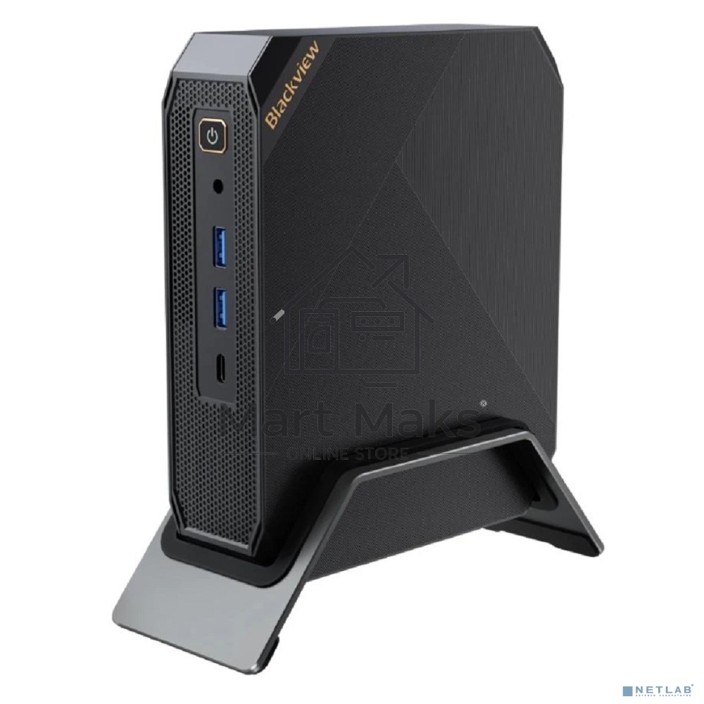 Мини ПК Blackview MP200 (Intel I9-11900H) 16+1TB, WIFI a/b/g/n/ac, Bluetooth 4.2, Win11 Pro, USB3.0, HDMI 1.4b Type A *2, RJ45*1, 5.5/2.1mm DC Jack *1, 3.5mm Phone Jack*1, Colour: Black