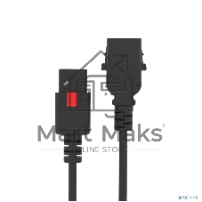 Кабель питания Filum FL-PC-CEE7/7-C13F-C1-0.5-BK с фиксацией, 3х1,0мм, 220В, 10А, черный, 0,5м