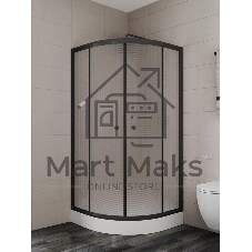 Душевой уголок BAU Dream Hit Black с поддоном 100x100х195, рифленое закаленное стекло, черный профил