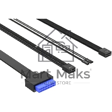 Корпус Case ID-Cooling VIEW 500 ARGB Black mATX/win TG/3 fans/Gen2 Type C/CPU 162mm/GPU 407mm/no PSU