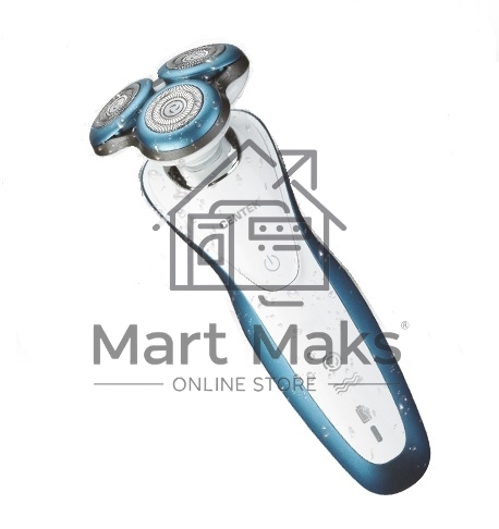 Бритва Centek CT-2163 (серебр) ротор, +ВЛАЖНОЕ БРИТЬЁ, 3 плав.головки, 2-йные лезвия, до 40 мин. раб