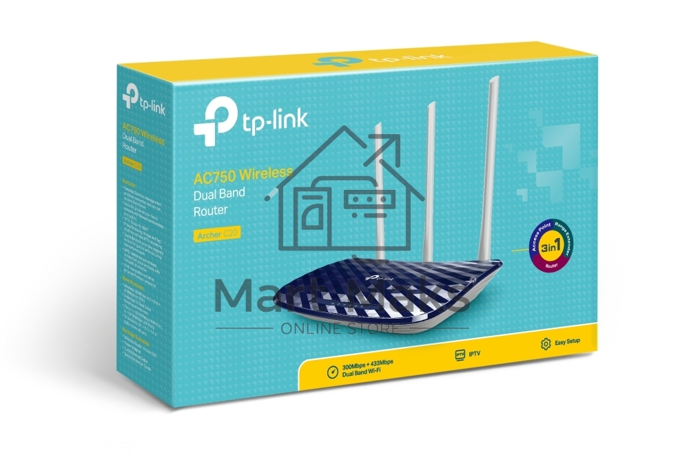 Маршрутизатор TP-LinkБеспроводный Archer C20(RU)