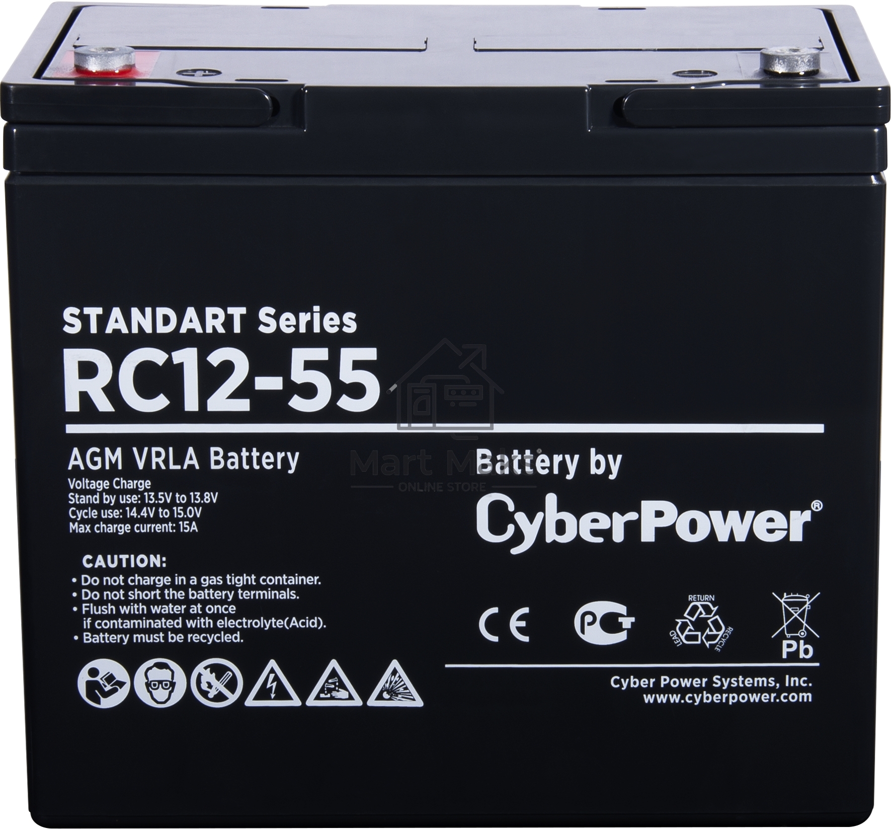 Батарея SS CyberPower Standart series RC 12-55 / 12V 55 Ah