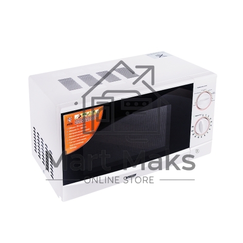 Микроволновая печь Mystery MMW-2012 белый, 20 л, 800 Вт, переключатели - поворотный механизм