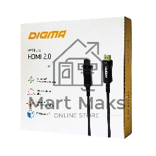 Кабель аудио-видео Digma HDMI 2.0 AOC HDMI (m)/HDMI (m) 30м. позолоченные контакты черный