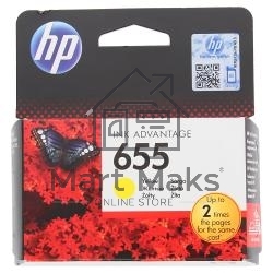 Картридж струйный HP 655 CZ112AE желтый для HP DJ IA 3525/4615/4625/5525/6525 (600стр.)