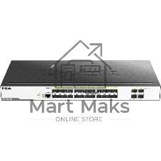 Коммутатор D-Link DGS-3000-28XS/B1A, 24×1 Гбит/с SFP + 4×10 Гбит/с SFP+, управляемый