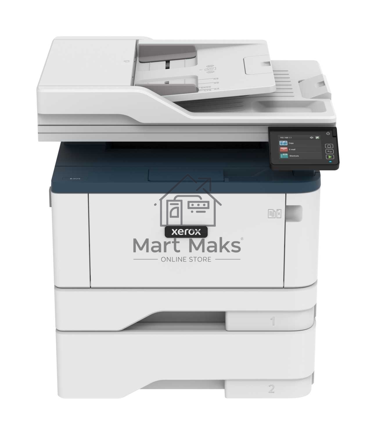 МФУ лазерный Xerox B305 (B305V_DNI), A4, ч/б, печ. до 38 стр/мин., скан. до 46 стр/мин. (ч/б) 20 стр/мин. (цвет), 600x600dpi, USB, RJ-45, Wi-Fi
